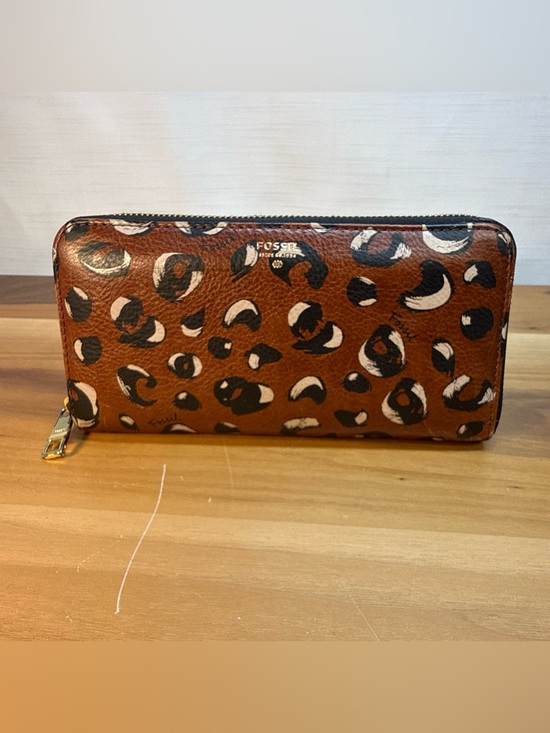 Fossil Handbags - Fossil Women's Sydny‎ Leather Zip around Wallet Cheetah Cow Hide Animal Print